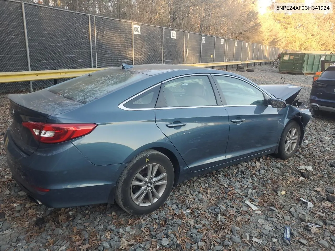 2016 Hyundai Sonata Se VIN: 5NPE24AF0GH341924 Lot: 80223934