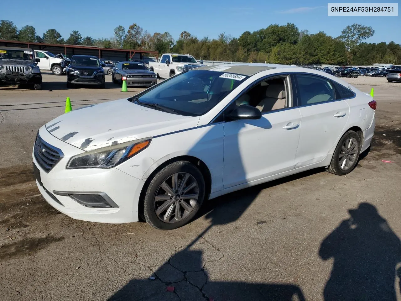 2016 Hyundai Sonata Se VIN: 5NPE24AF5GH284751 Lot: 80268884