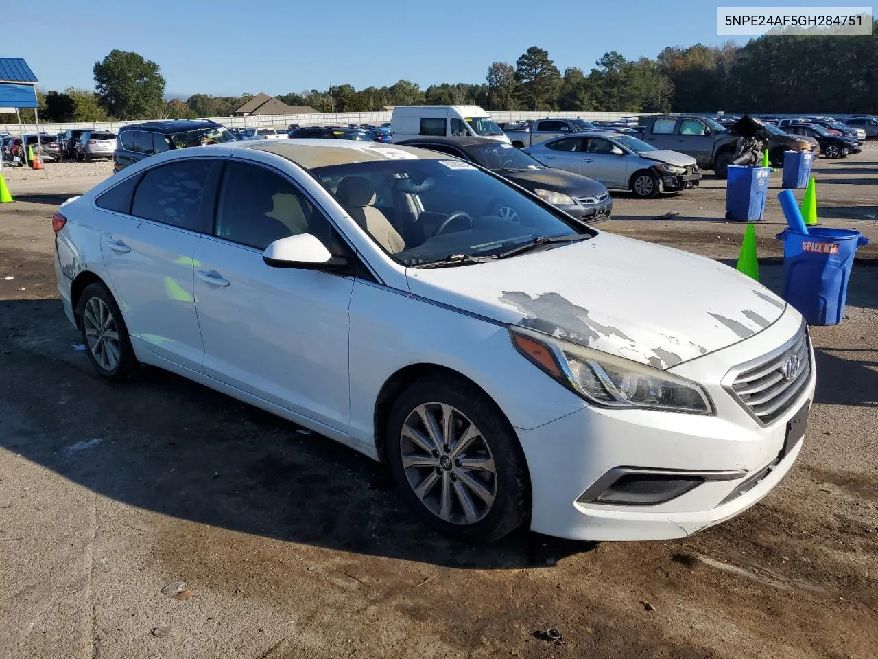 2016 Hyundai Sonata Se VIN: 5NPE24AF5GH284751 Lot: 80268884