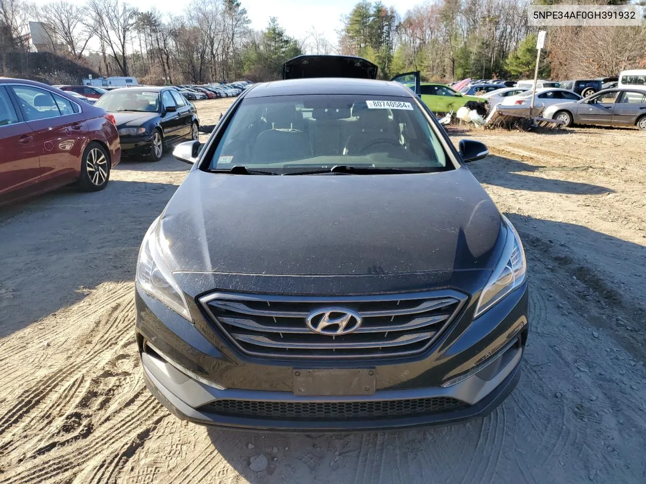 2016 Hyundai Sonata Sport VIN: 5NPE34AF0GH391932 Lot: 80740584