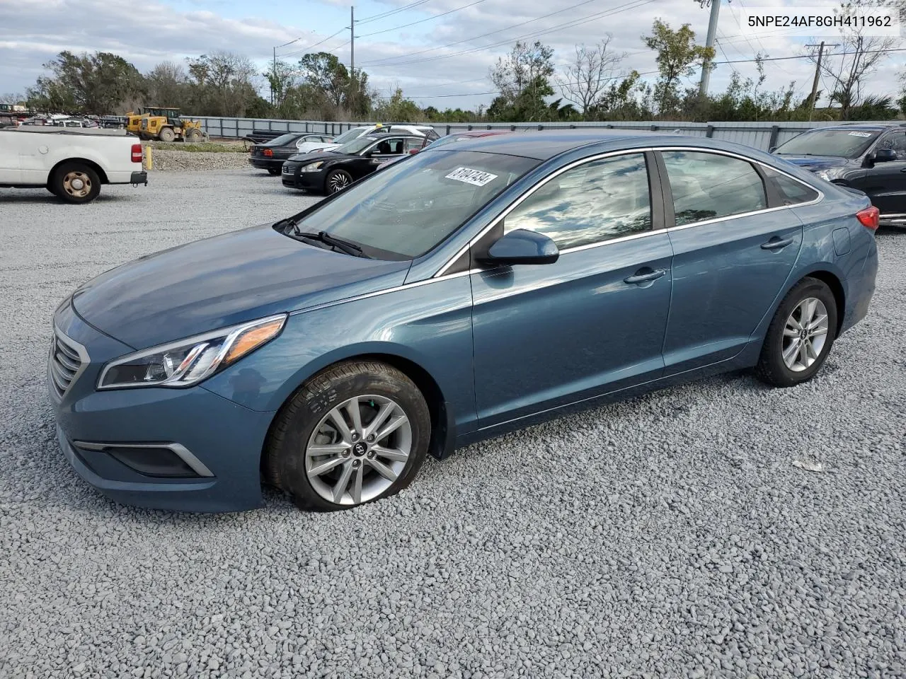 2016 Hyundai Sonata Se VIN: 5NPE24AF8GH411962 Lot: 81047434