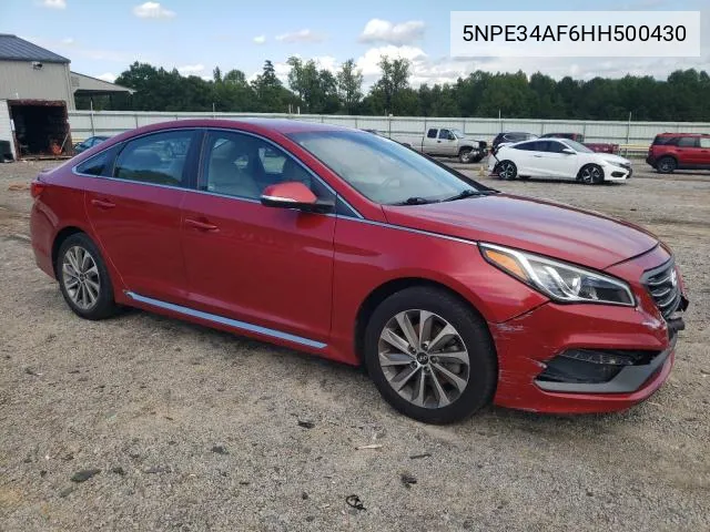 2017 Hyundai Sonata Sport VIN: 5NPE34AF6HH500430 Lot: 50621794