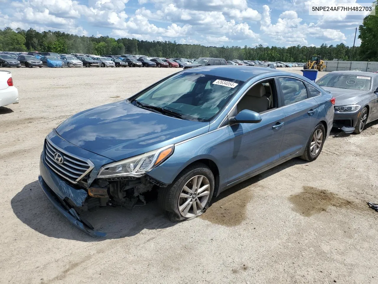 2017 Hyundai Sonata Se VIN: 5NPE24AF7HH482703 Lot: 52634054