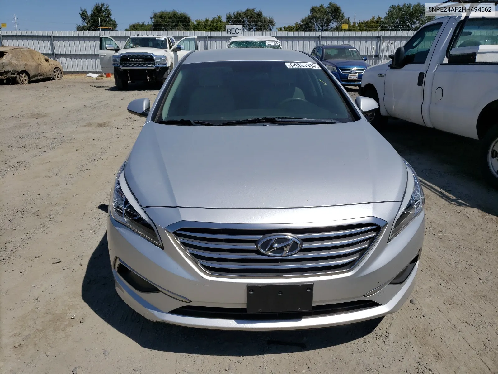 2017 Hyundai Sonata Se VIN: 5NPE24AF2HH494662 Lot: 64865504