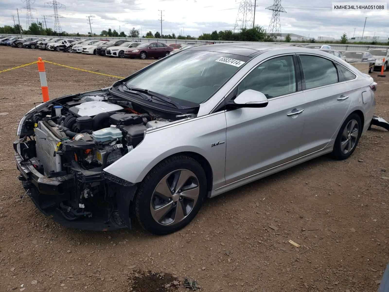 2017 Hyundai Sonata Hybrid VIN: KMHE34L14HA051088 Lot: 65837414