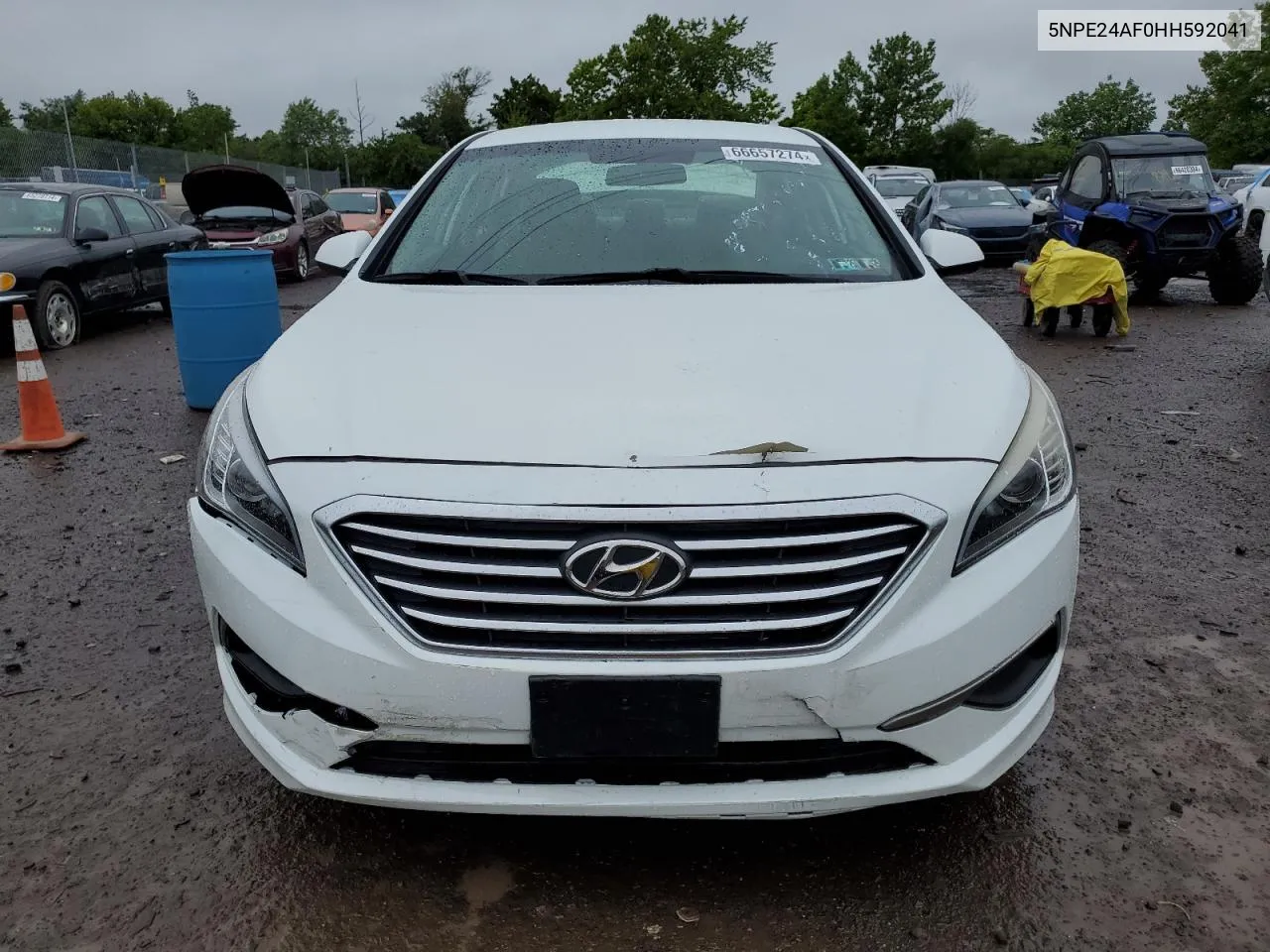 2017 Hyundai Sonata Se VIN: 5NPE24AF0HH592041 Lot: 66657274