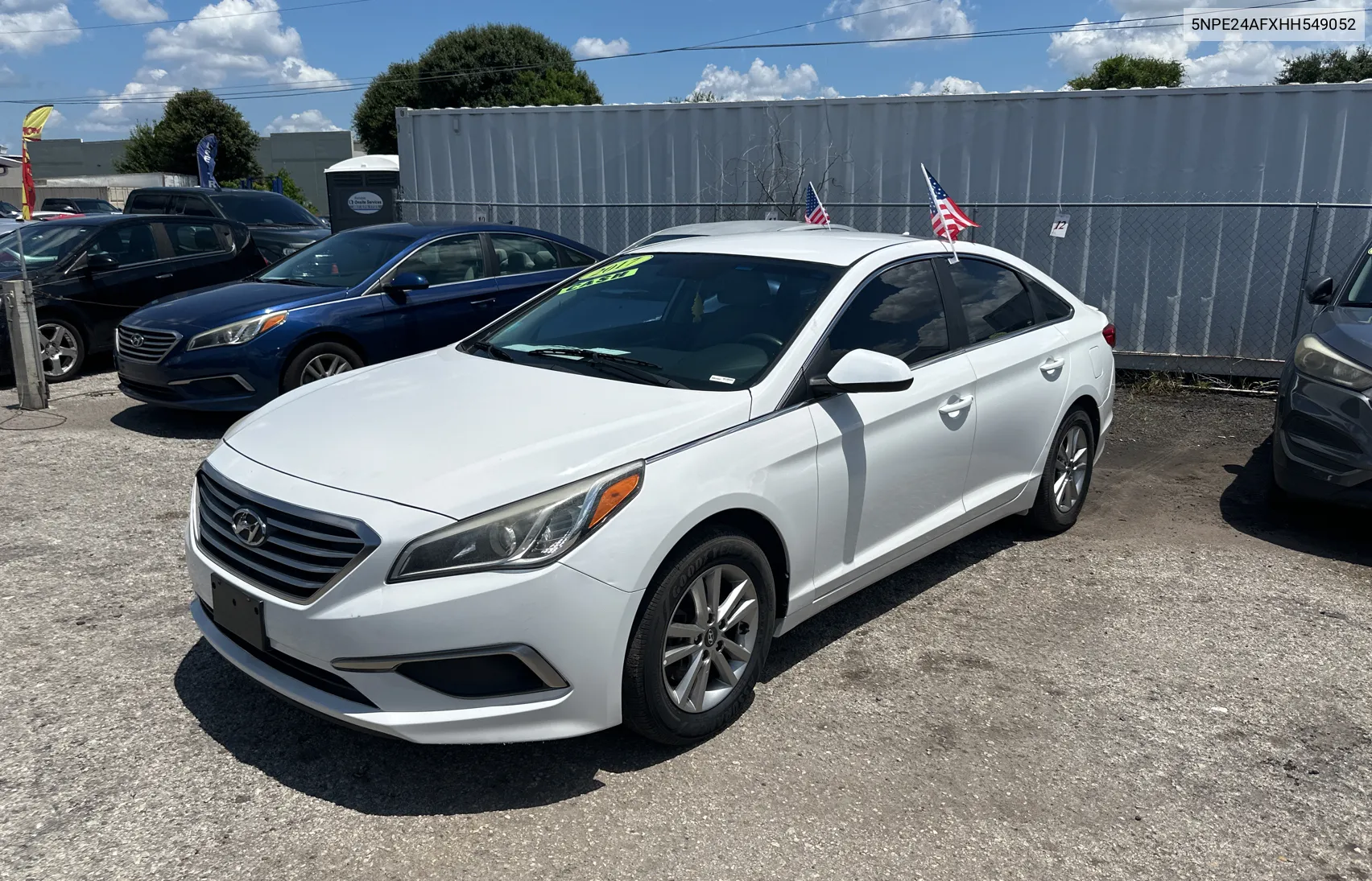 2017 Hyundai Sonata Se VIN: 5NPE24AFXHH549052 Lot: 67607024