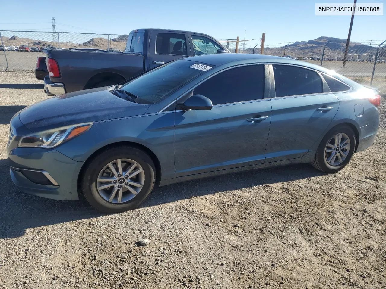 2017 Hyundai Sonata Se VIN: 5NPE24AF0HH583808 Lot: 67772774