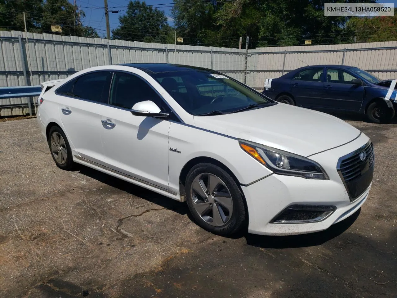 2017 Hyundai Sonata Hybrid VIN: KMHE34L13HA058520 Lot: 68161574