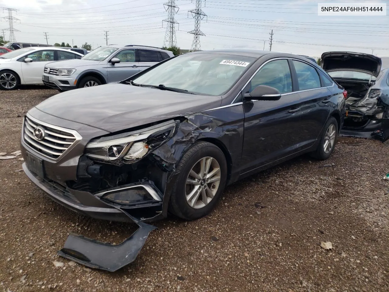 2017 Hyundai Sonata Se VIN: 5NPE24AF6HH514444 Lot: 69474344