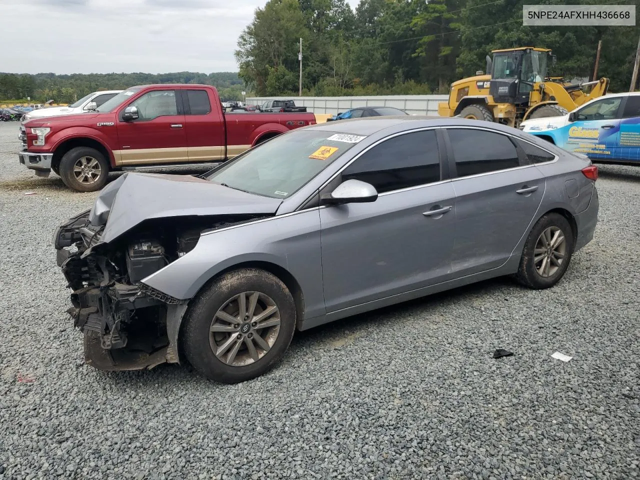 2017 Hyundai Sonata Se VIN: 5NPE24AFXHH436668 Lot: 71001924