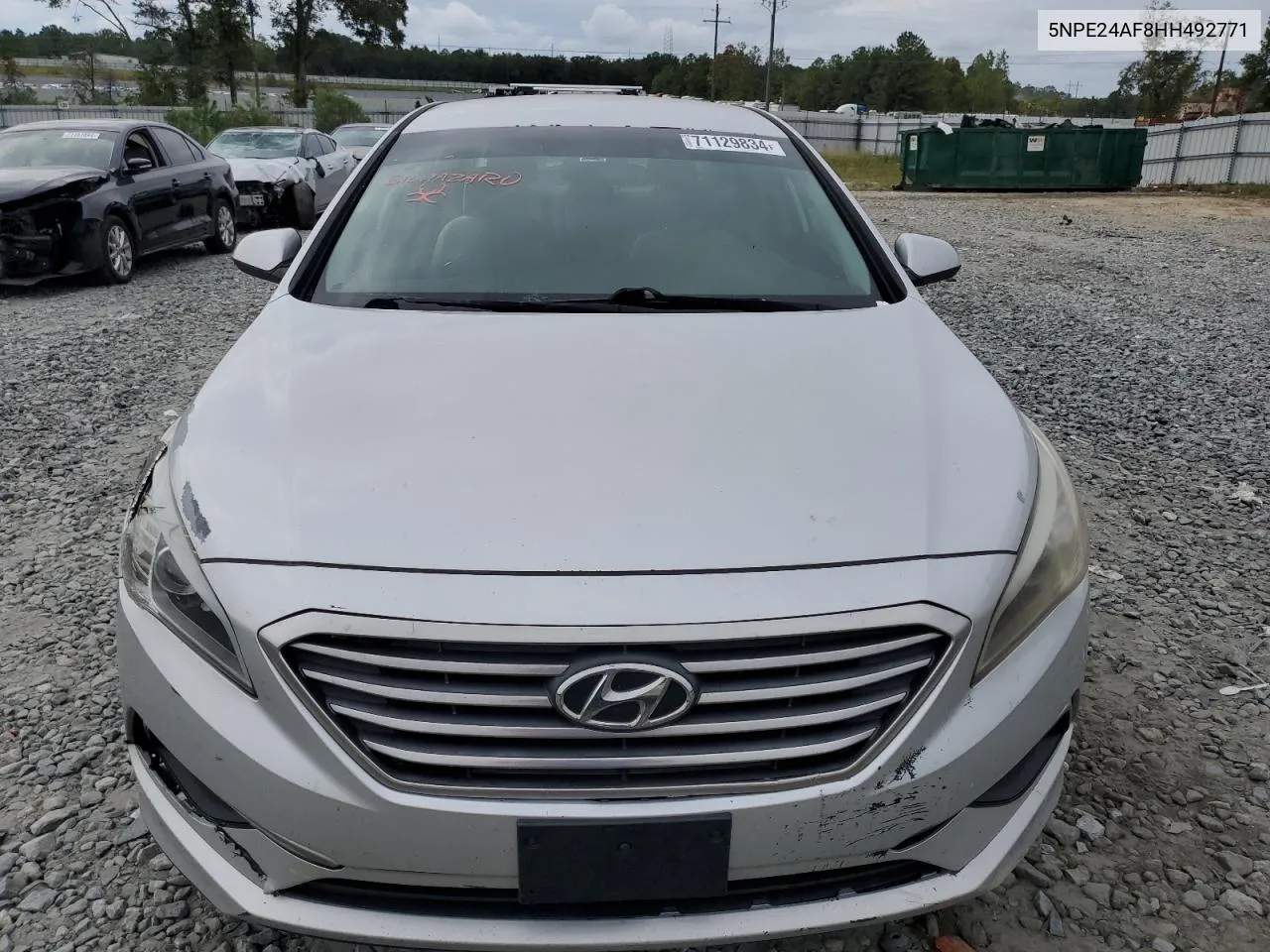 2017 Hyundai Sonata Se VIN: 5NPE24AF8HH492771 Lot: 71129834