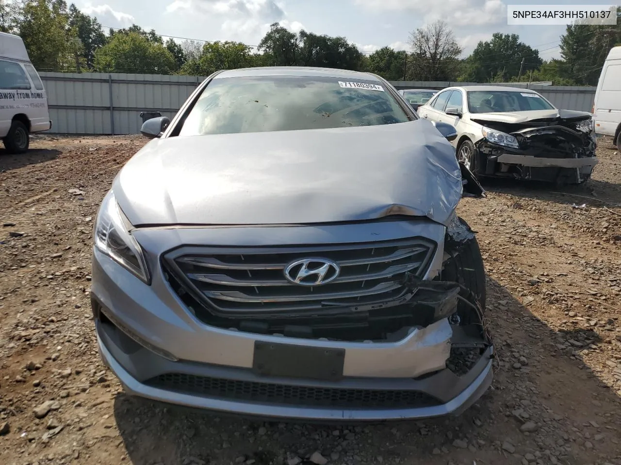 5NPE34AF3HH510137 2017 Hyundai Sonata Sport