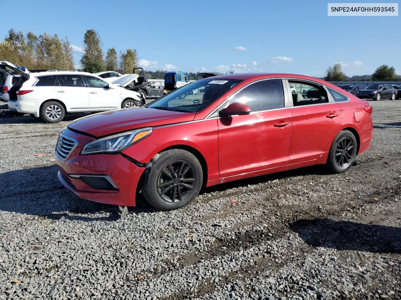 2017 Hyundai Sonata Se VIN: 5NPE24AF0HH593545 Lot: 71299624