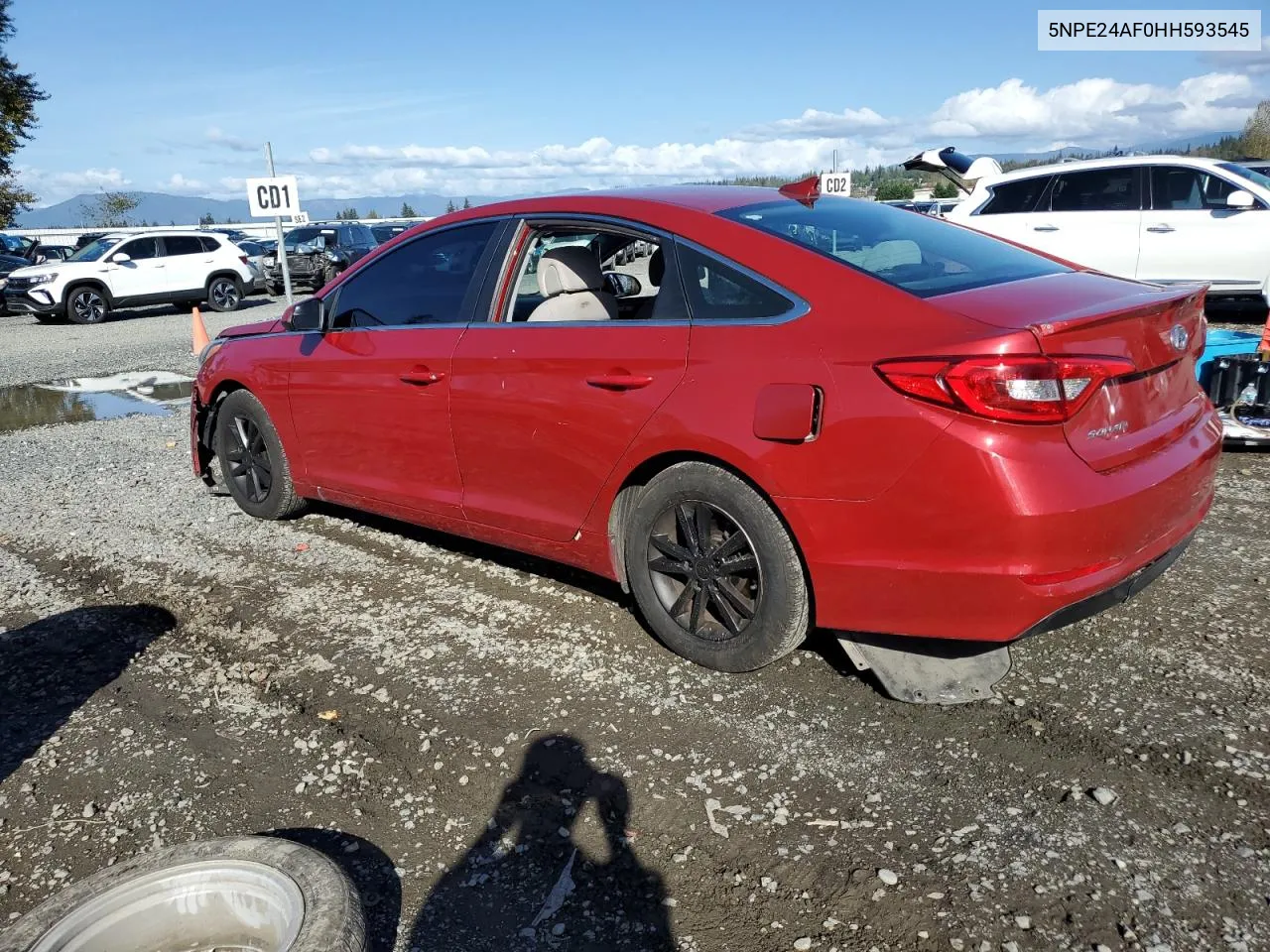 2017 Hyundai Sonata Se VIN: 5NPE24AF0HH593545 Lot: 71299624