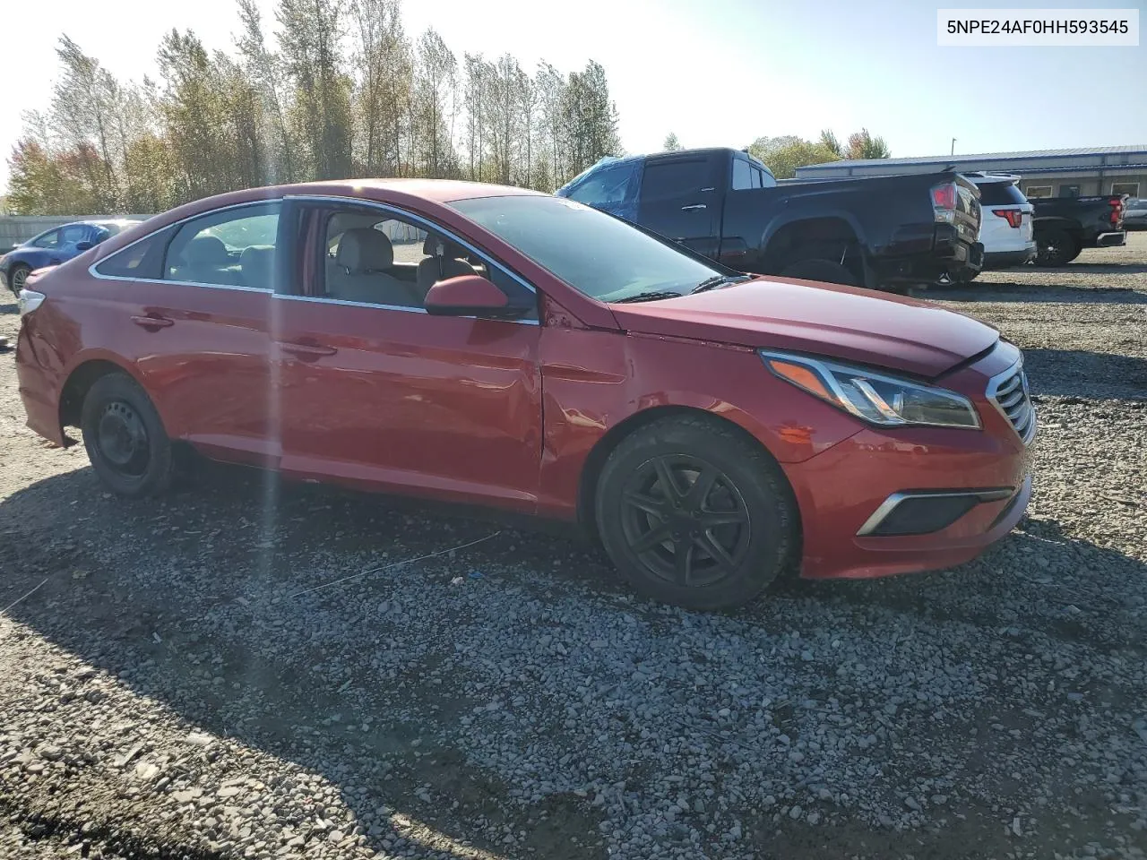 2017 Hyundai Sonata Se VIN: 5NPE24AF0HH593545 Lot: 71299624