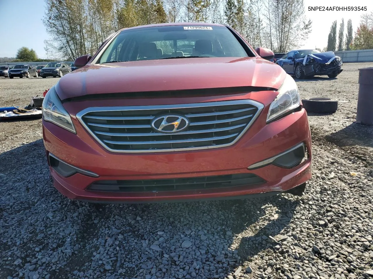 2017 Hyundai Sonata Se VIN: 5NPE24AF0HH593545 Lot: 71299624