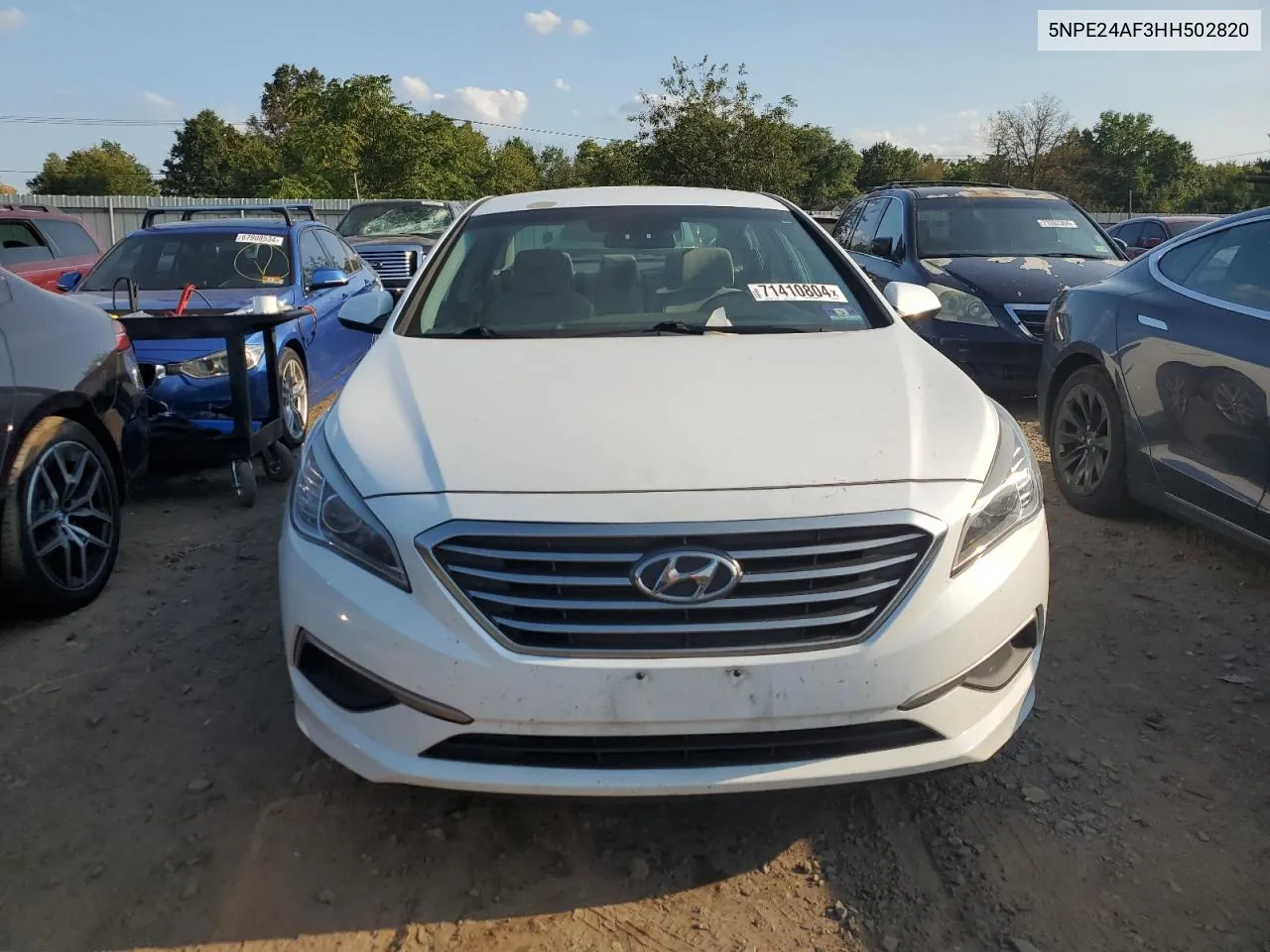 2017 Hyundai Sonata Se VIN: 5NPE24AF3HH502820 Lot: 71410804