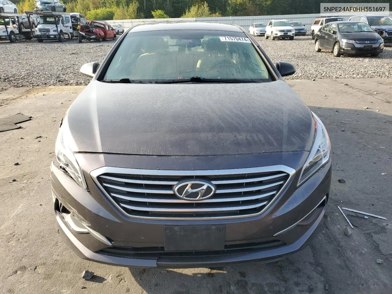 2017 Hyundai Sonata Se VIN: 5NPE24AF0HH551697 Lot: 71570474