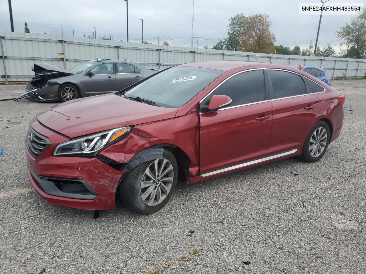 2017 Hyundai Sonata Se VIN: 5NPE24AFXHH483554 Lot: 72210244