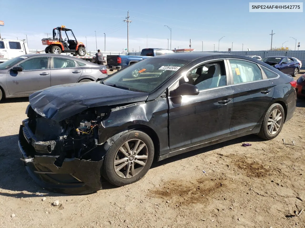 2017 Hyundai Sonata Se VIN: 5NPE24AF4HH542775 Lot: 72364504