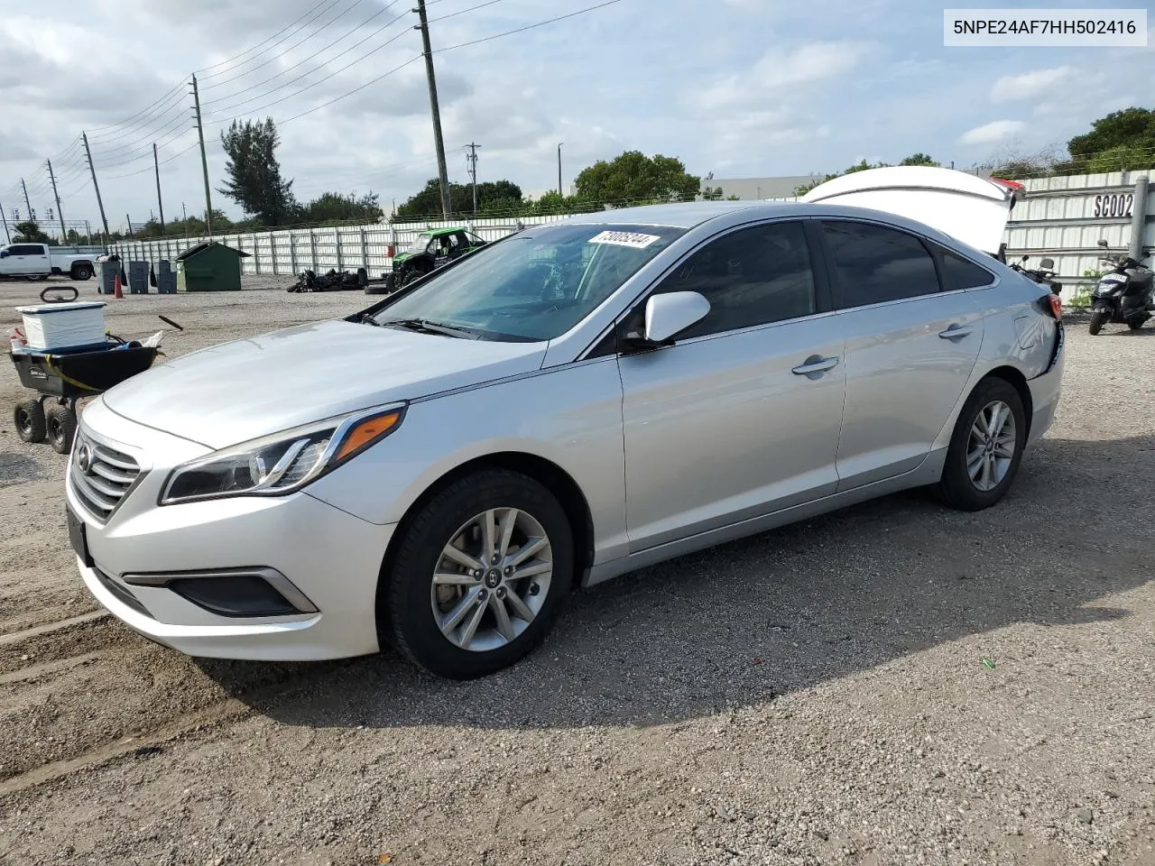 2017 Hyundai Sonata Se VIN: 5NPE24AF7HH502416 Lot: 73005244