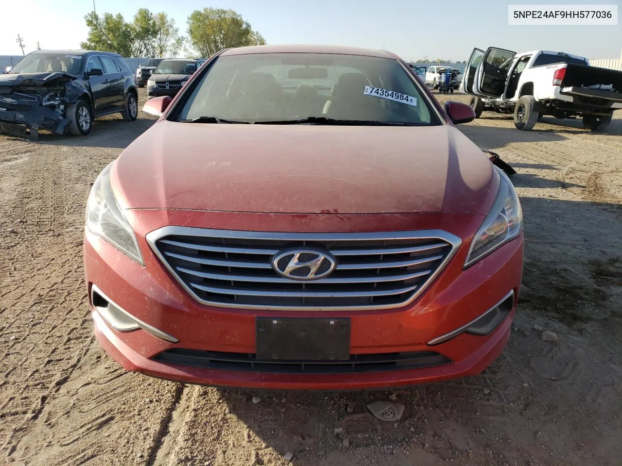 2017 Hyundai Sonata Se VIN: 5NPE24AF9HH577036 Lot: 74354984