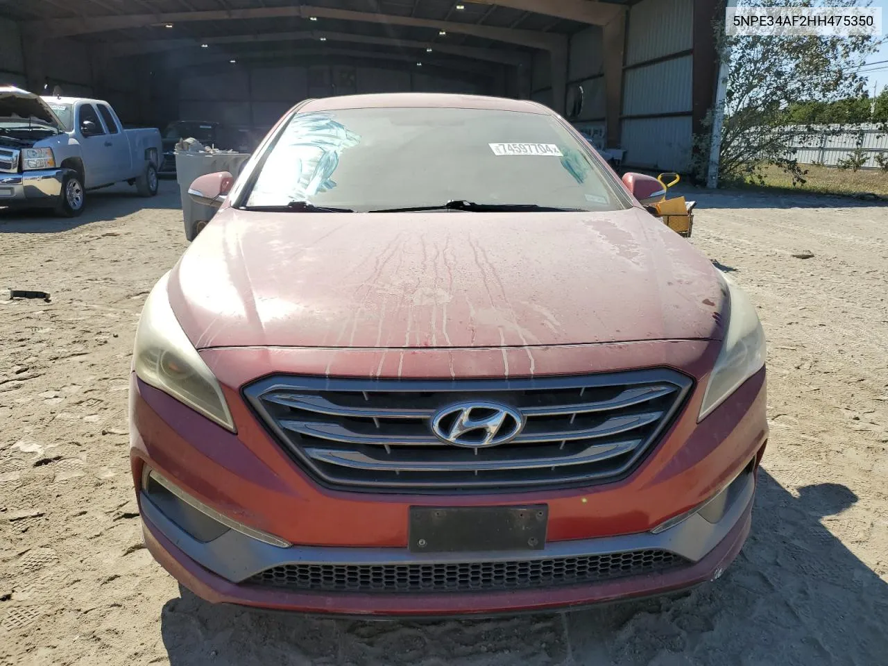 2017 Hyundai Sonata Sport VIN: 5NPE34AF2HH475350 Lot: 74597704