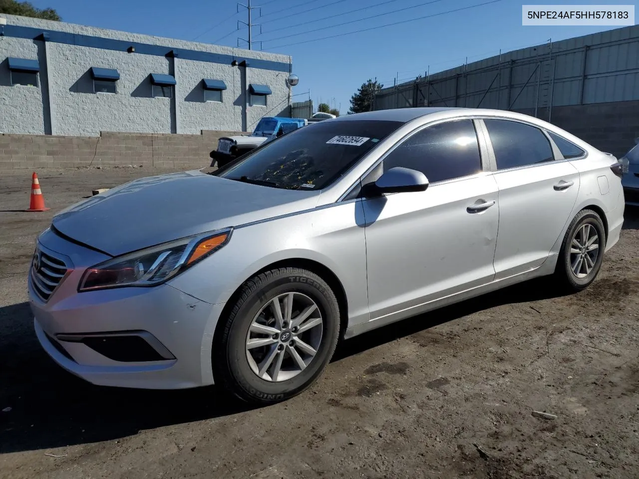 2017 Hyundai Sonata Se VIN: 5NPE24AF5HH578183 Lot: 74602694