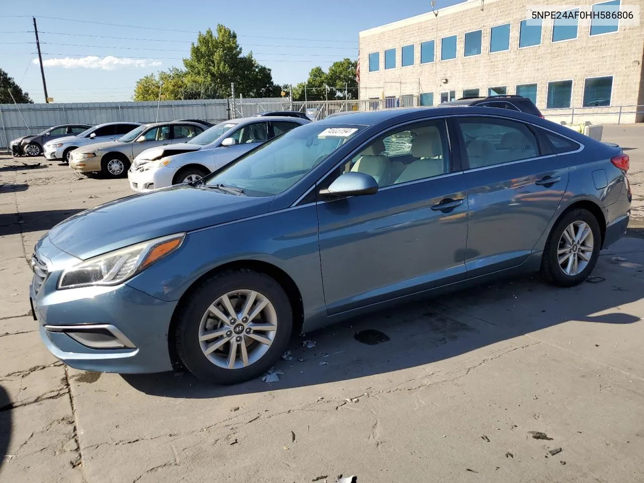 2017 Hyundai Sonata Se VIN: 5NPE24AF0HH586806 Lot: 74603194