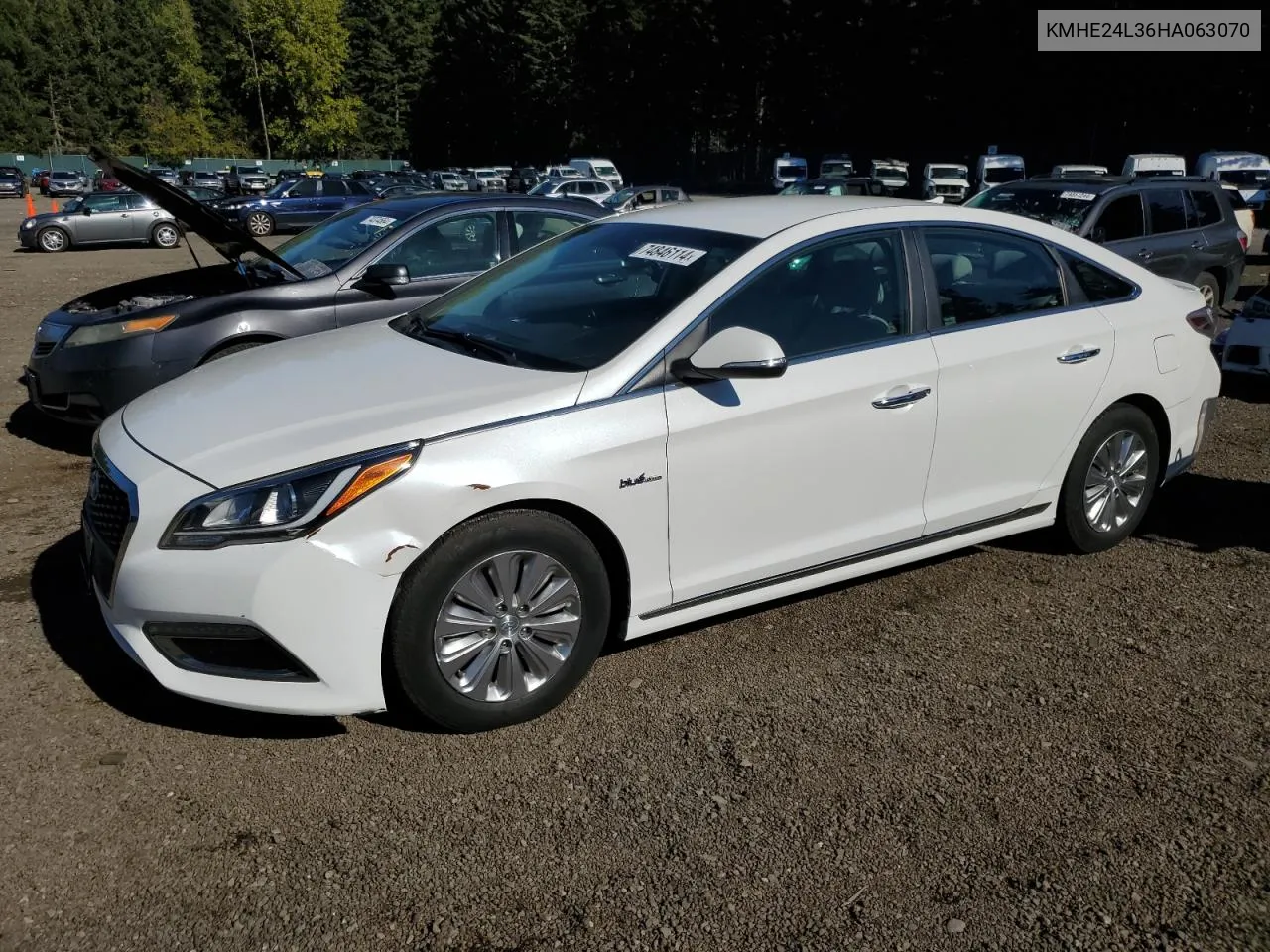 2017 Hyundai Sonata Hybrid VIN: KMHE24L36HA063070 Lot: 74846114