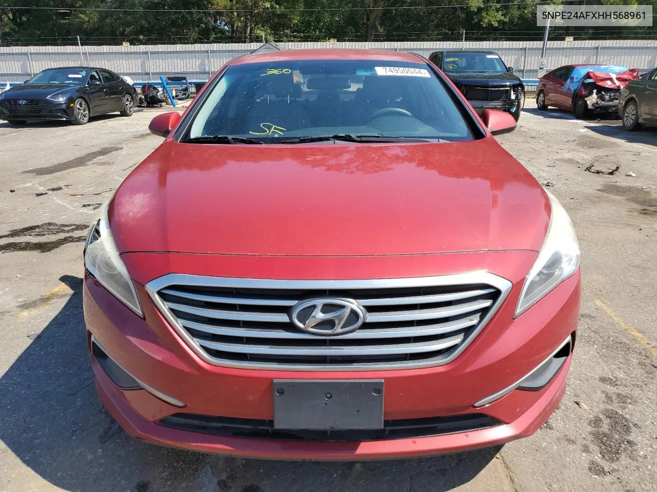 2017 Hyundai Sonata Se VIN: 5NPE24AFXHH568961 Lot: 74950044