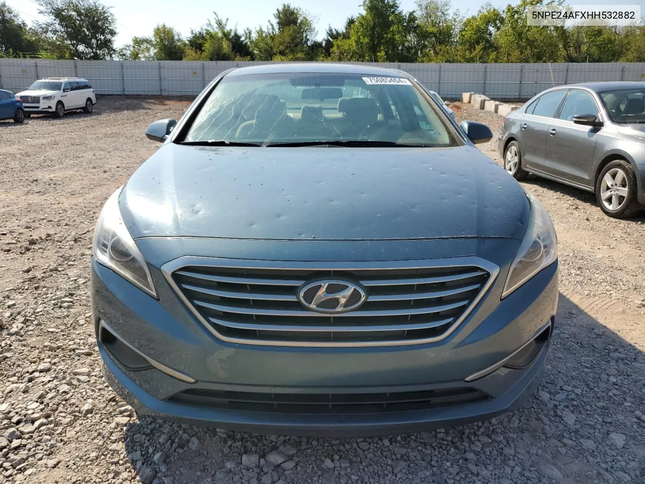 2017 Hyundai Sonata Se VIN: 5NPE24AFXHH532882 Lot: 75085404