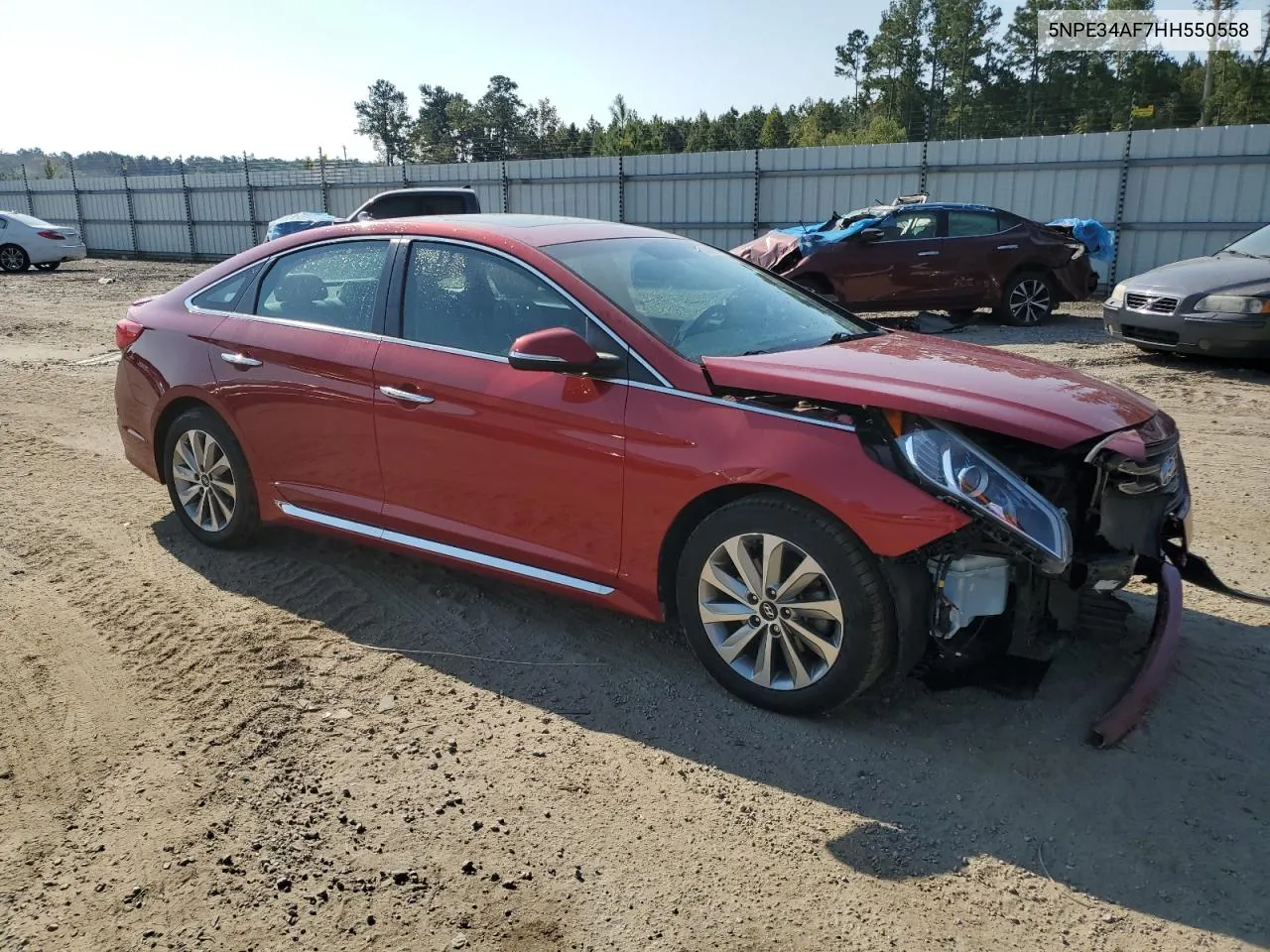 5NPE34AF7HH550558 2017 Hyundai Sonata Sport