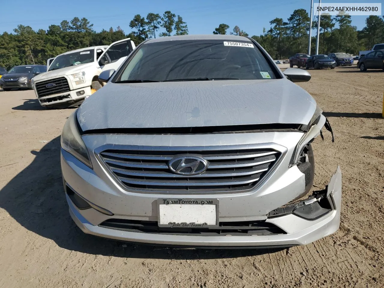 2017 Hyundai Sonata Se VIN: 5NPE24AFXHH462980 Lot: 75507354