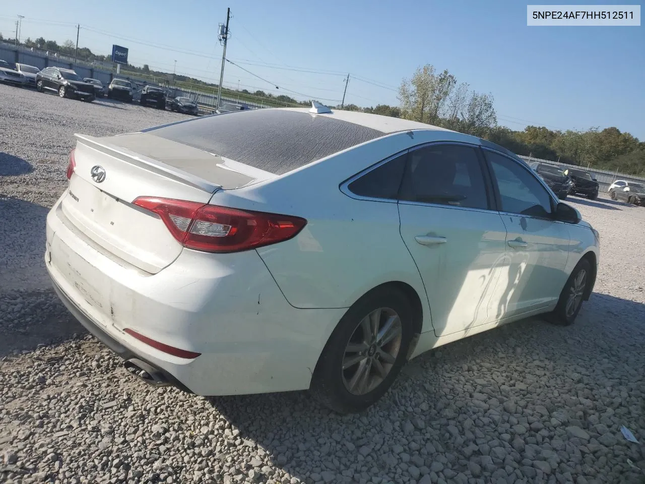 2017 Hyundai Sonata Se VIN: 5NPE24AF7HH512511 Lot: 75819464