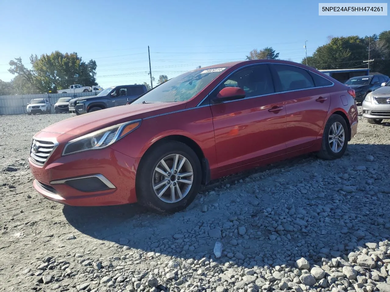 2017 Hyundai Sonata Se VIN: 5NPE24AF5HH474261 Lot: 75929114