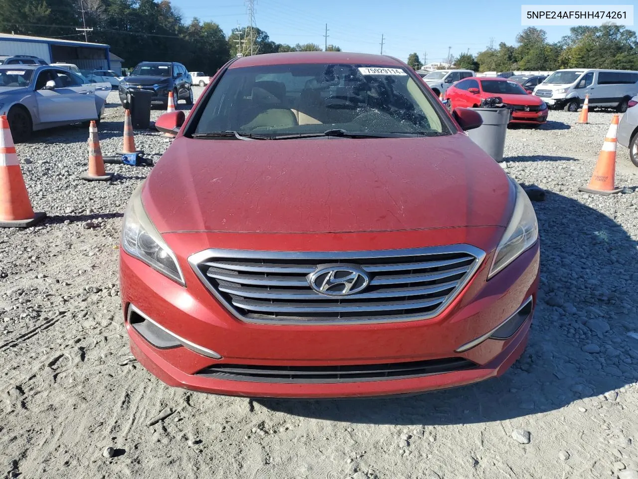 2017 Hyundai Sonata Se VIN: 5NPE24AF5HH474261 Lot: 75929114