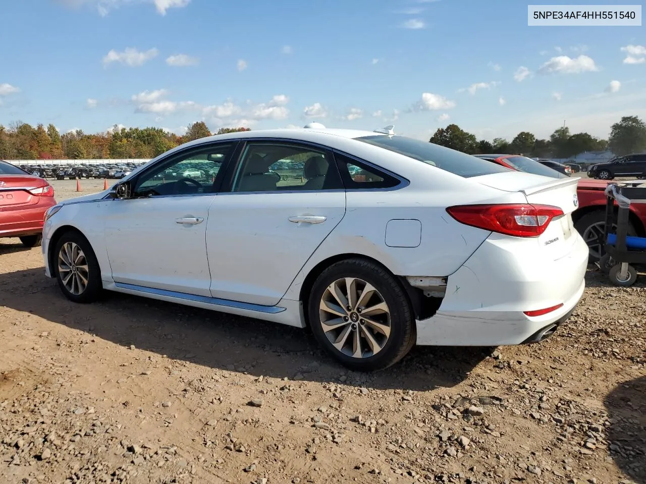 2017 Hyundai Sonata Sport VIN: 5NPE34AF4HH551540 Lot: 76056244