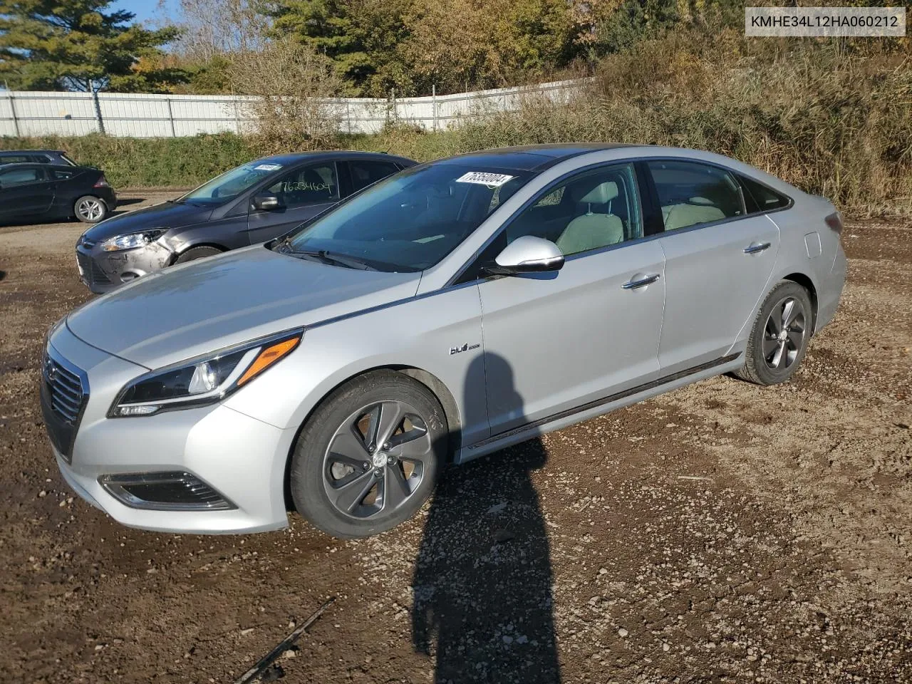 2017 Hyundai Sonata Hybrid VIN: KMHE34L12HA060212 Lot: 76350004