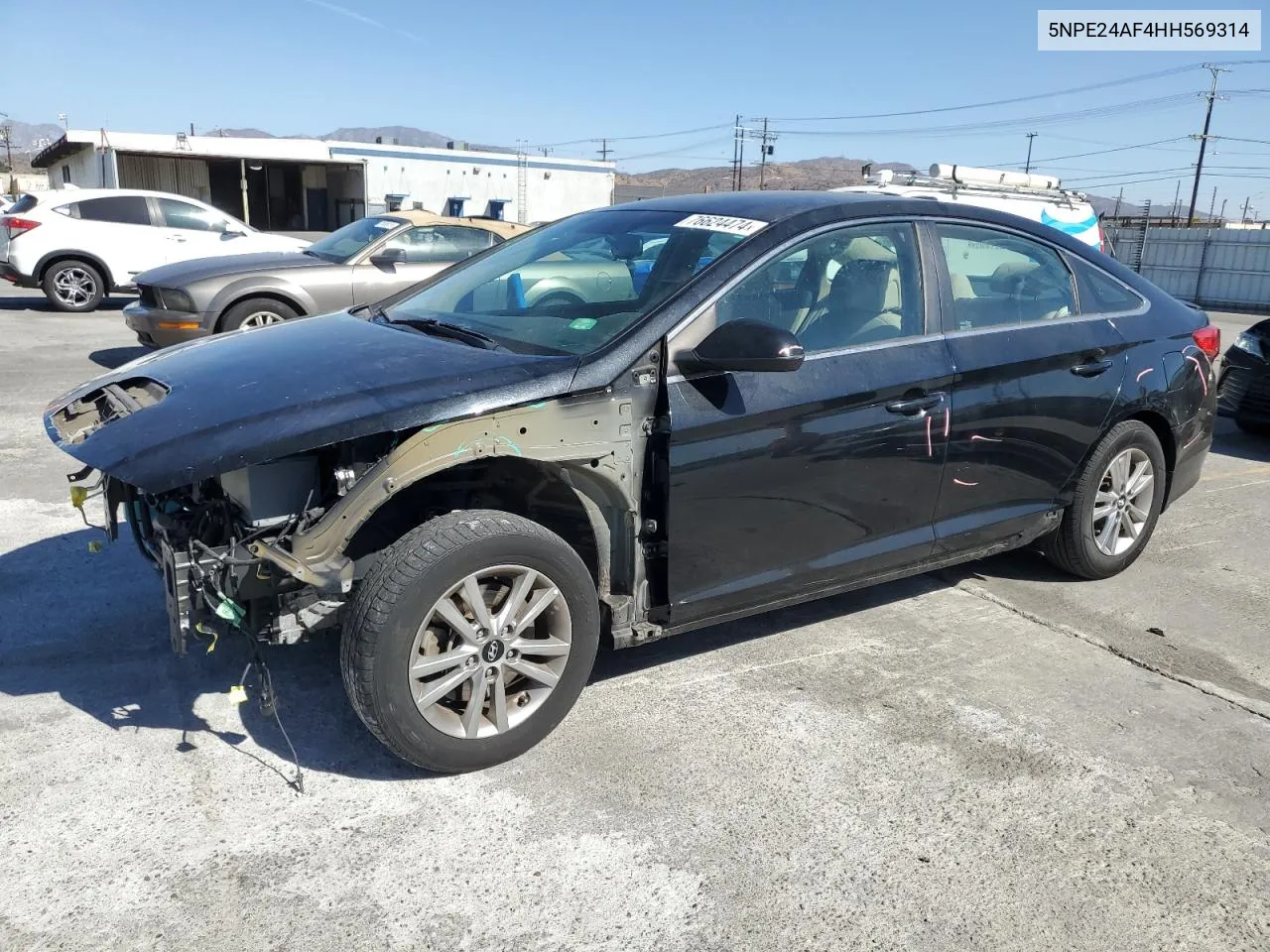 2017 Hyundai Sonata Se VIN: 5NPE24AF4HH569314 Lot: 76624474