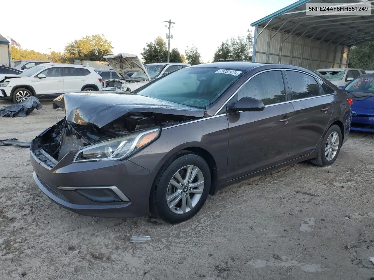 2017 Hyundai Sonata Se VIN: 5NPE24AF6HH551249 Lot: 76752644