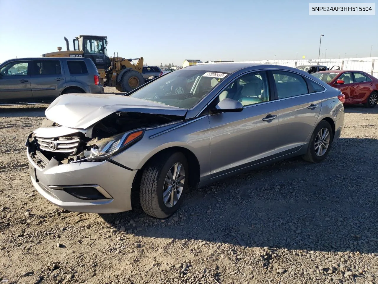 2017 Hyundai Sonata Se VIN: 5NPE24AF3HH515504 Lot: 77336994