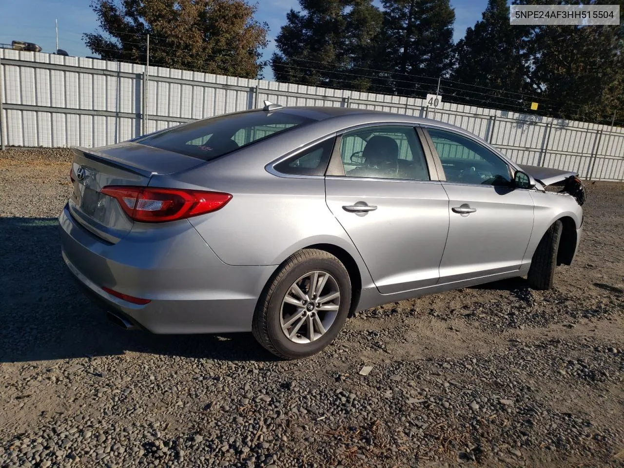 2017 Hyundai Sonata Se VIN: 5NPE24AF3HH515504 Lot: 77336994