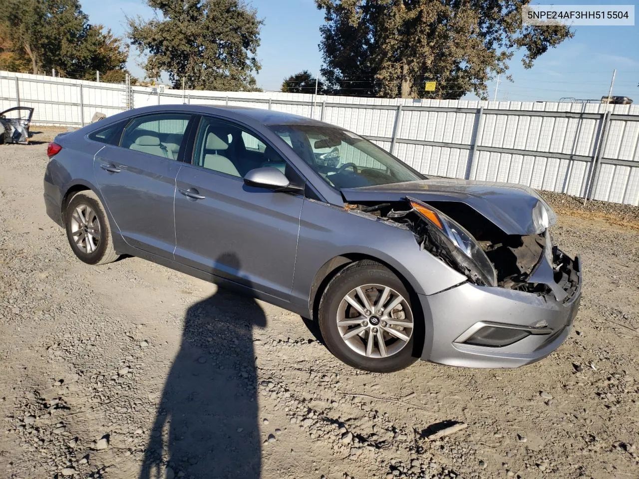 2017 Hyundai Sonata Se VIN: 5NPE24AF3HH515504 Lot: 77336994