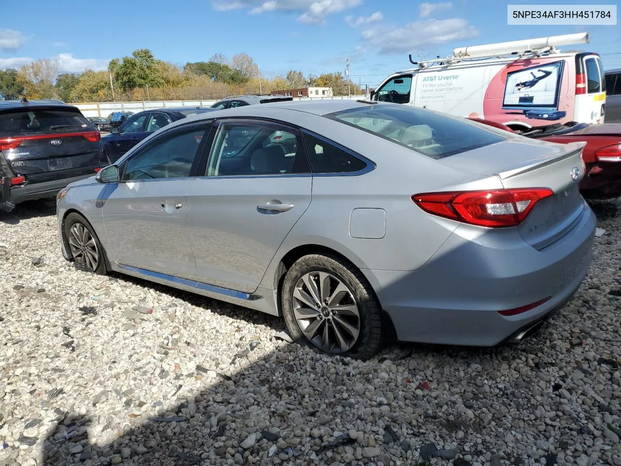 2017 Hyundai Sonata Sport VIN: 5NPE34AF3HH451784 Lot: 77442734