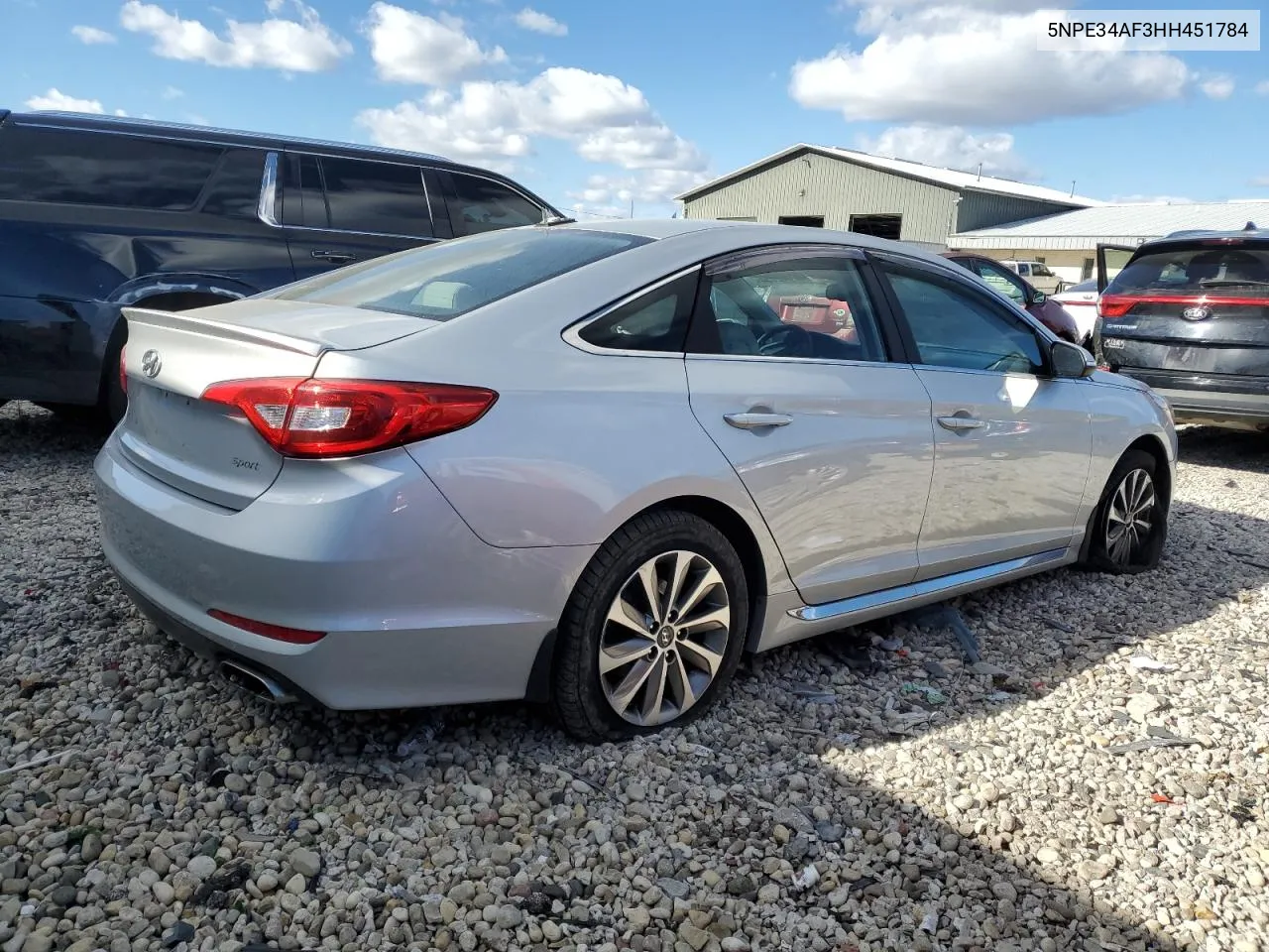 2017 Hyundai Sonata Sport VIN: 5NPE34AF3HH451784 Lot: 77442734