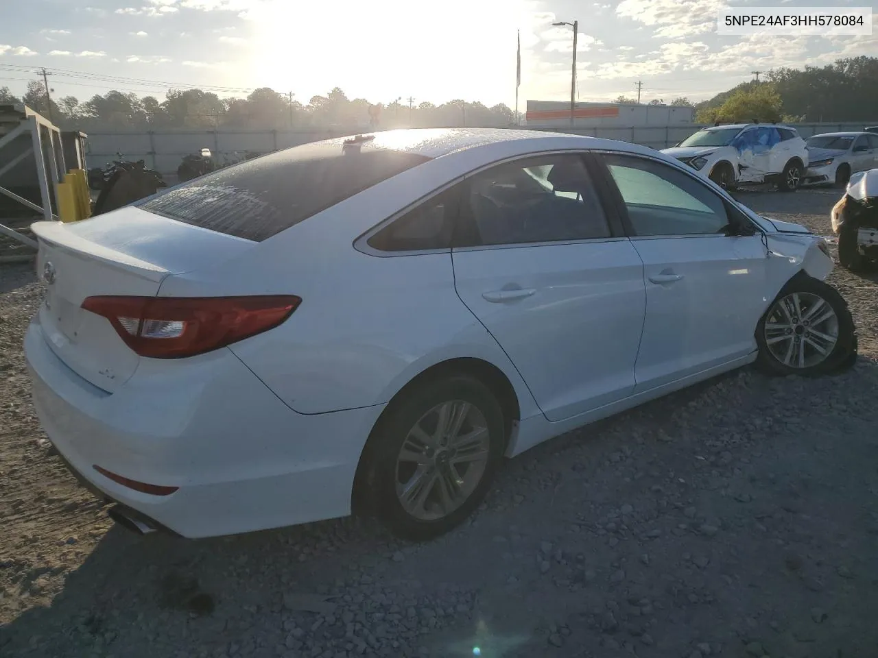 2017 Hyundai Sonata Se VIN: 5NPE24AF3HH578084 Lot: 77523414