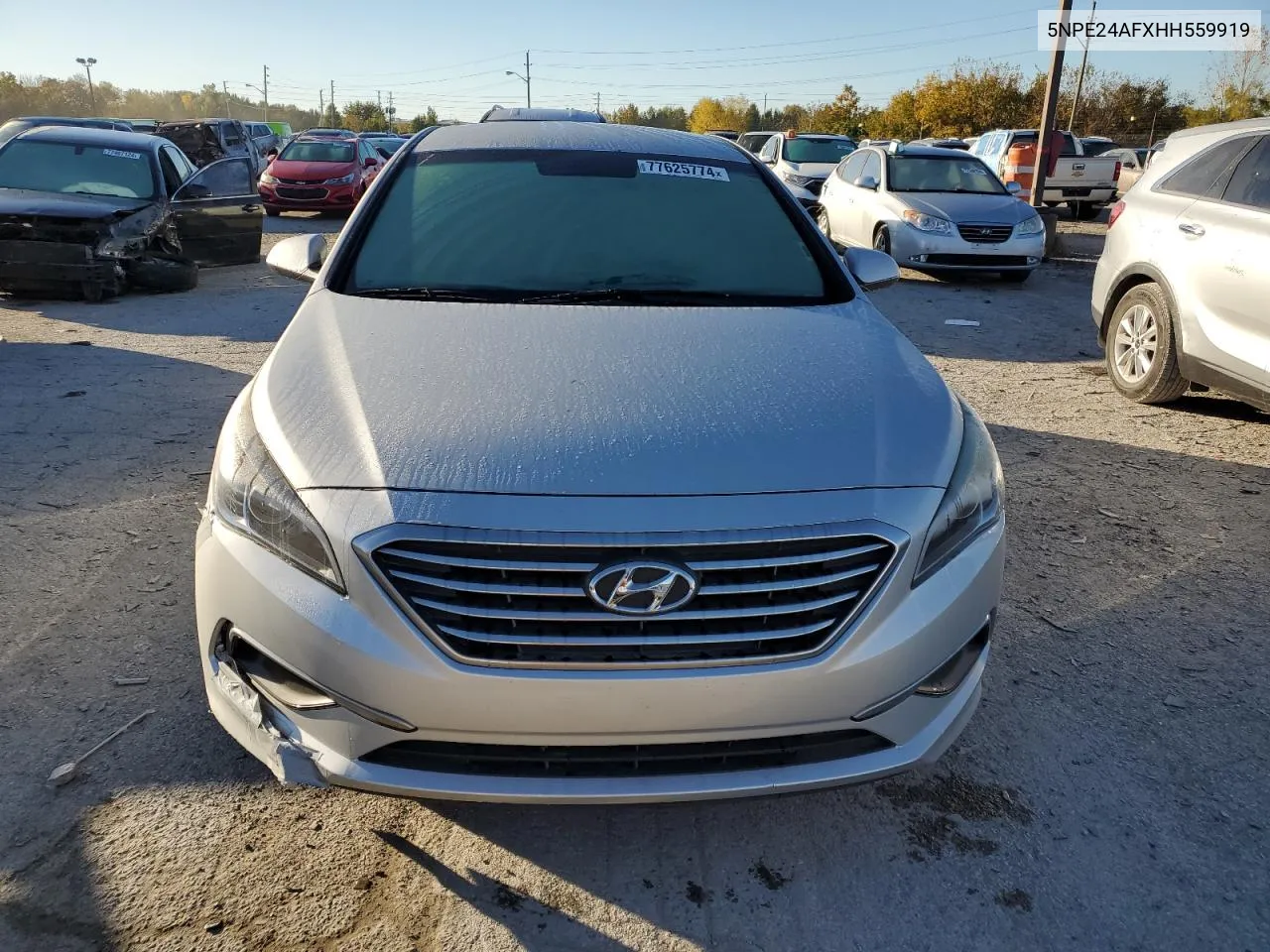 2017 Hyundai Sonata Se VIN: 5NPE24AFXHH559919 Lot: 77625774