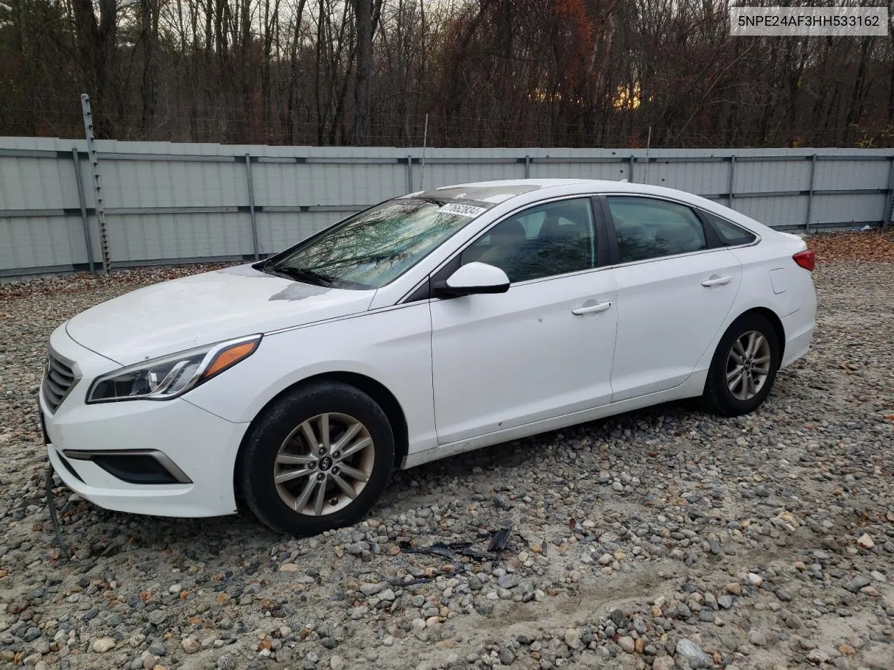 2017 Hyundai Sonata Se VIN: 5NPE24AF3HH533162 Lot: 77662834